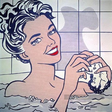  Lichtenstein Pintura - Mujer en el baño 1963 Roy Lichtenstein